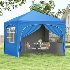 Commercial Patio Party Event Tent 300 x 300 cm w/ 4 Sandbags-Blue