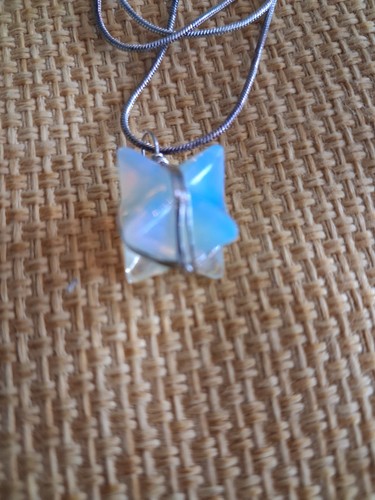 Opalite merkaba bar pendant - opalite,