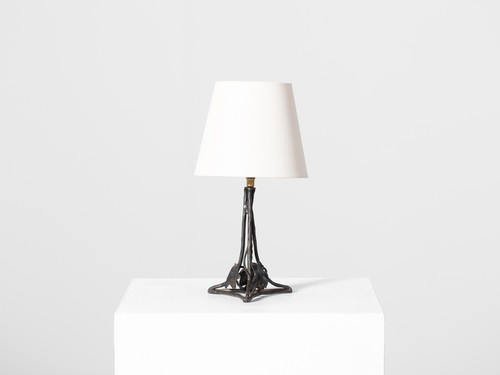 Art deco iron table lamp - iron,