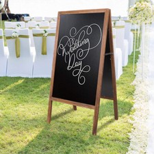 Wooden frame chalkboard sign - wooden,