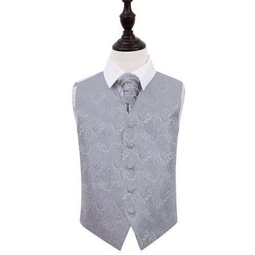 Dqt floral paisley - silver, boys
