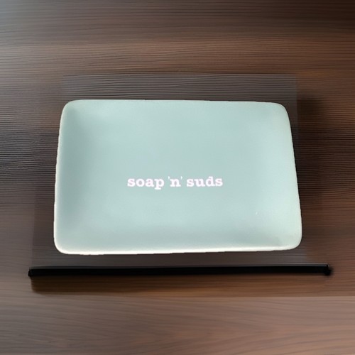 Ceramic mint green soap - green,