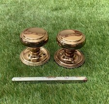 Pair Of Vintage Brass Door