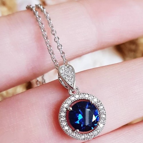 Round blue sapphire - round,