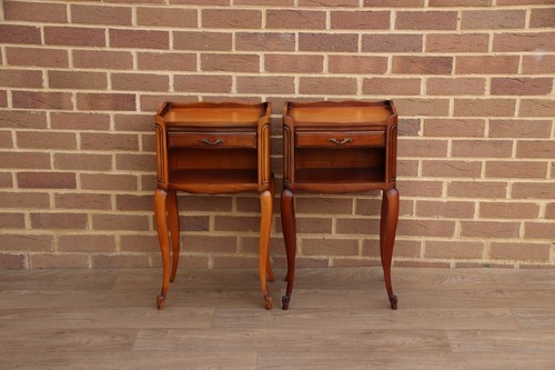 Pair french cherry wood - pair,