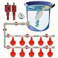 8x Automatic Chicken Water Cup Waterer Poultry Drinking Bowl Feeder Drinker Tool