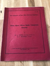post office electrical engineers - ultra short wave radio telephone circuits 158