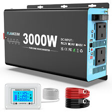 3000W 6000W Pure Sine Wave Inverter Power 12V to 240V Converter Camping Boat Car