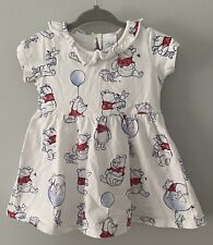 Disney Baby Girls Dress Size 6-9 White Winnie The Pooh Beautiful Summer ?