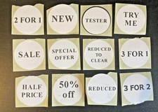 Retail PRICE STICKERS LABELS