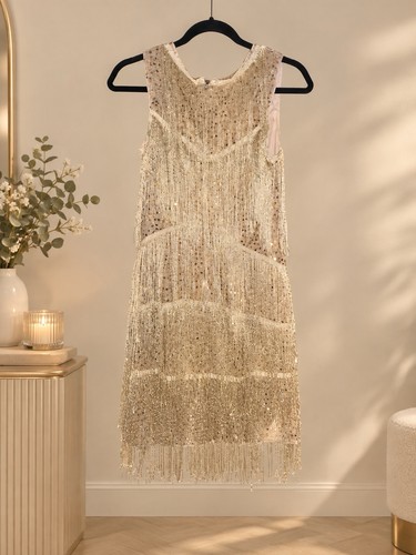 Gold sequin dress peaky - dress,