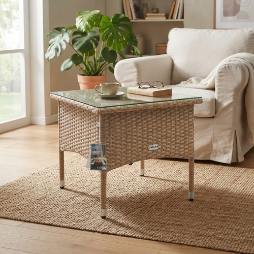 Modern beige poly - poly, rattan
