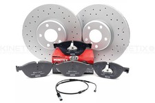 FOR BMW 520d Gran turismo F07 M SPORT FRONT DRILLED BRAKE DISCS MINTEX PADS WIRE