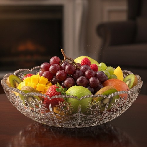 Glass bowl large heavy - large, clear
