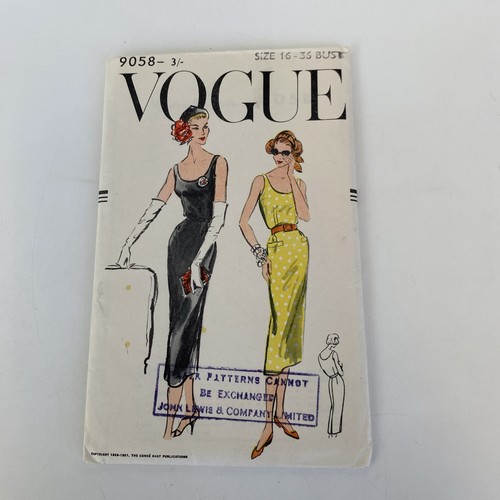 Vogue 9058 sewing pattern - vogue, slim