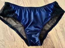 womens satin knickers ~ Blue
