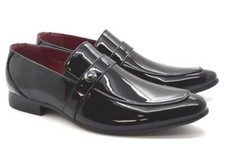 Mens Slip On Formal Patent Shiny Party Wedding Office Dress Buckle Suit Shoes