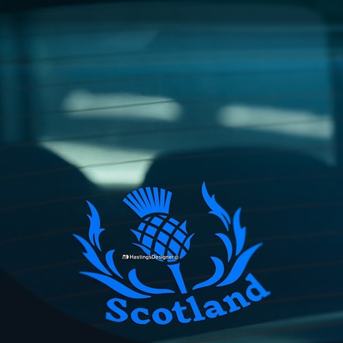 Scotland scottish thistle car - scottish,