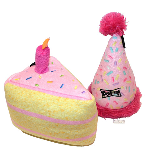 Dog birthday plush chew - birthday,