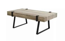 Malma Coffee Table wood effect iron legs, industrial contemporary modern style
