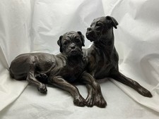 Vintage Sculpture of Two Boxer