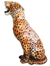 Large Leopard Ceramic Figurine