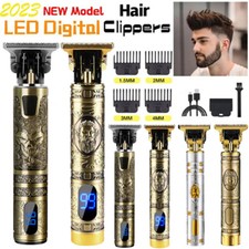 Hair Clippers Cordless Shaving Machine Cutting Barber Shaver Beard LED Light