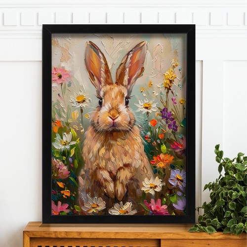 Cute bunny picture floral - cute,