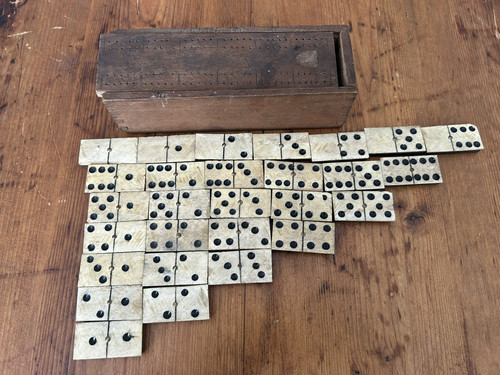 Antique full set bone ebony - antique,