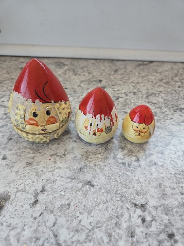 Vintage egg shaped santa claus - egg,