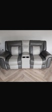 2 X 2 Seater Leather Lazy Boy Style Manual Recliner Sofas