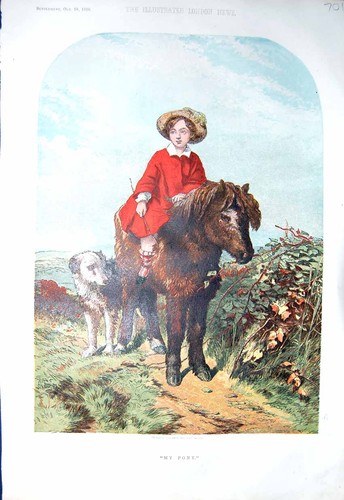 Original old antique print - original,