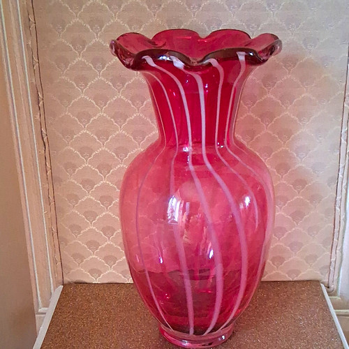 Vintage mid century cranberry - vintage,