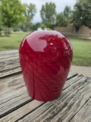Murano style red - red, swirl