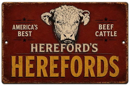Hereford cattle vintage - hereford,