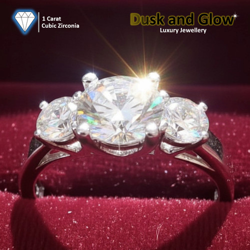 2ct stone silver - 2ct,