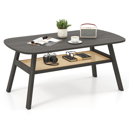 Gymax tier coffee table - gymax, 2-tier