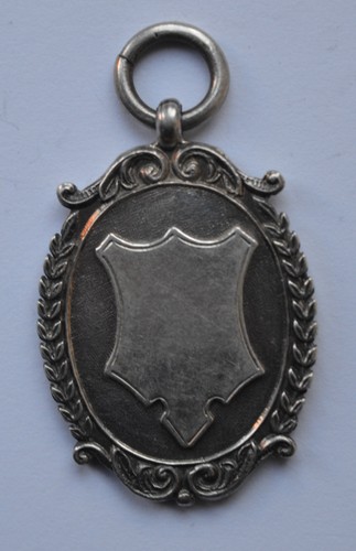 Shield sterling silver fob - shield,