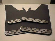 Black RALLY Mud Flaps Splash Guards fits NISSAN MICRA (MF2)