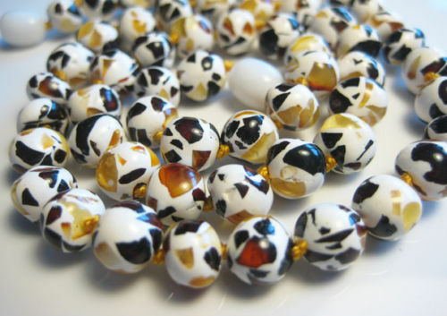 Genuine round amber - round,