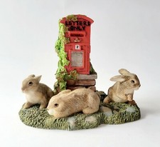 Vintage Countryside Friends Leonardo Collection. Bunnies around the mailbox 1998