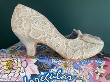Irregular Choice NEW White DAZZLE RAZZLE Sz 3.5 /EU 36 heeled Boxed Womens SHOES