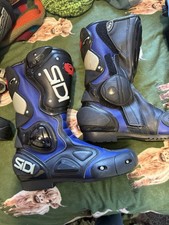 Woman’s blue Sidi Vertigo Motorbike Boots Size EU 40 Only Worn A Few Times