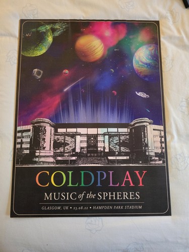 Coldplay glasgow 2022 poster - coldplay,