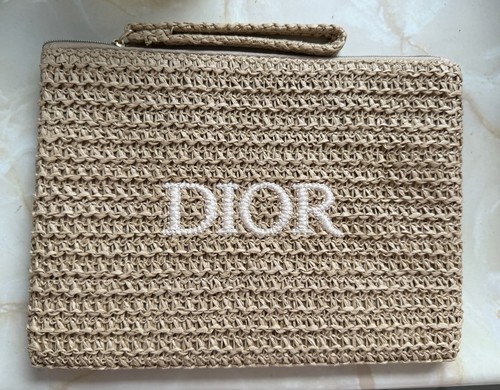Christian dior raffia - christian, pouch