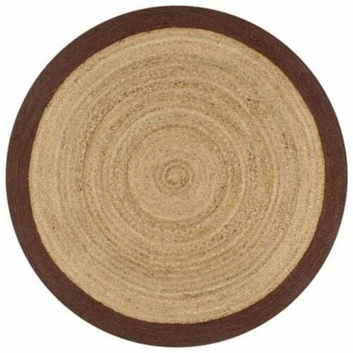 Beige brown border round - beige, &