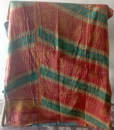 Reversible kantha quilt indian - reversible,