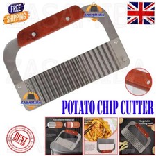 Stainless Steel Potato Chipper Chip Dough Vegetable Crinkle Wavy Salad Cutter