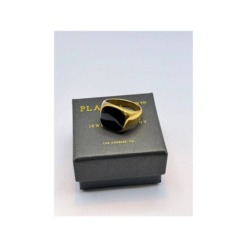 18k gold onyx signet - 18k,