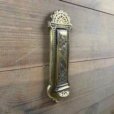 Antique Decorative Brass Letter Plate Knocker
